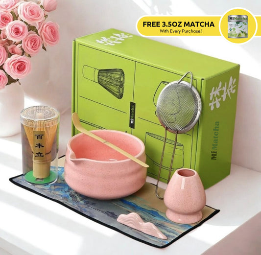 Matcha Ceremony Set – 7pc Whisk & Bowl Kit