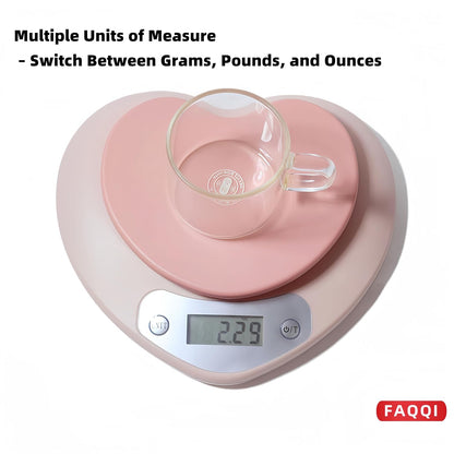 Pink Digital Food Scale with LCD Display, 11 Lb (5Kg) Capacity, 0.03 Oz (1G) Precision for Baking and Cooking 